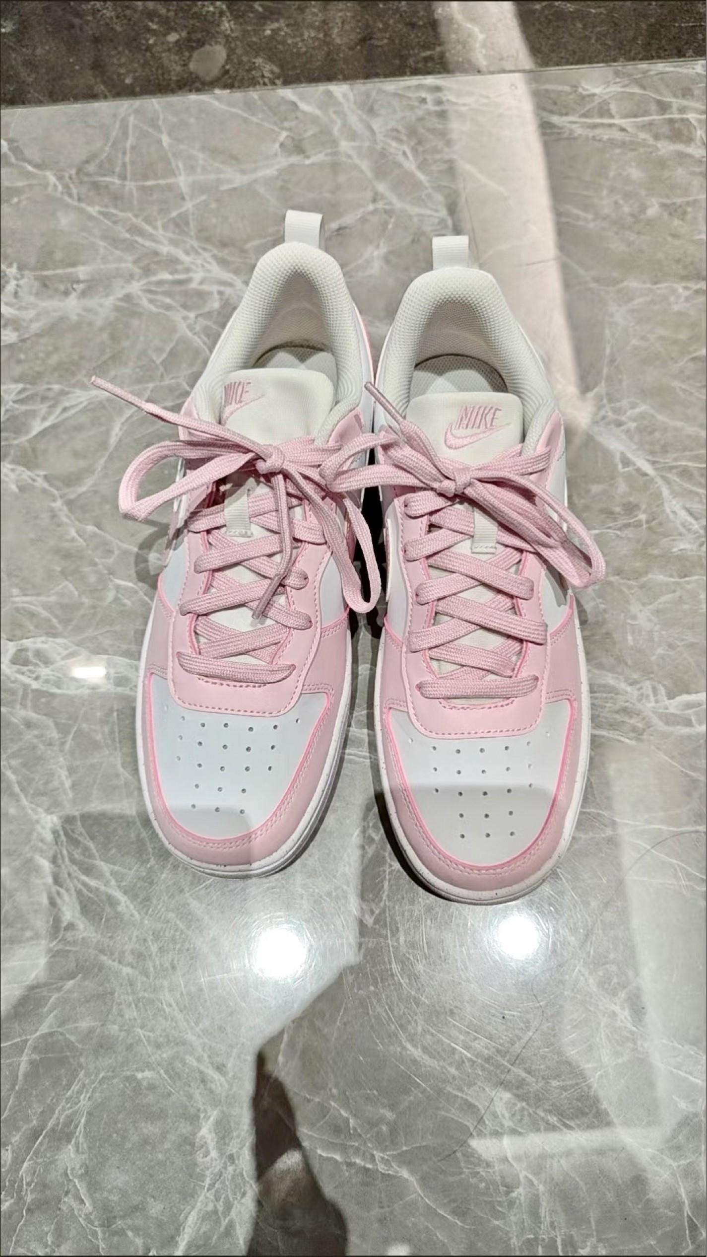 甜度超标!Nike Court Borough粉白板鞋,少女心直接封神!